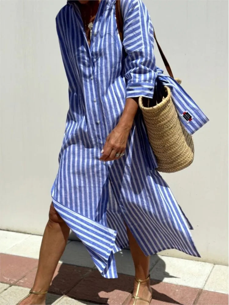 Autumn Long Sleeve Shirt Dress